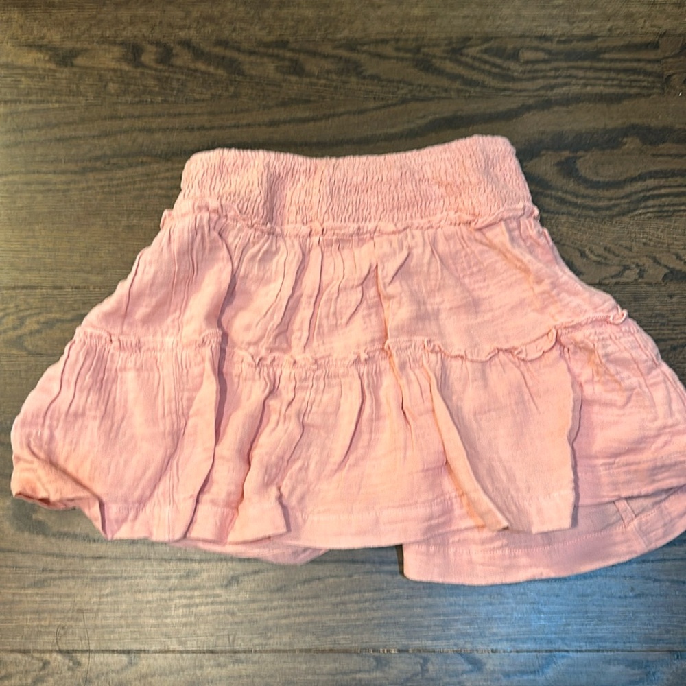 Pink ruffle skirt